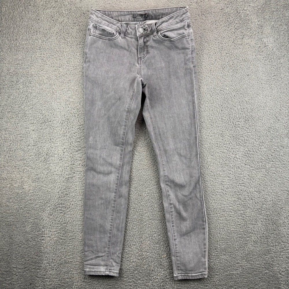 Prana‎ Kara Gray Organic Cotton Stretch Skinny Jeans Womens 4/27 Short